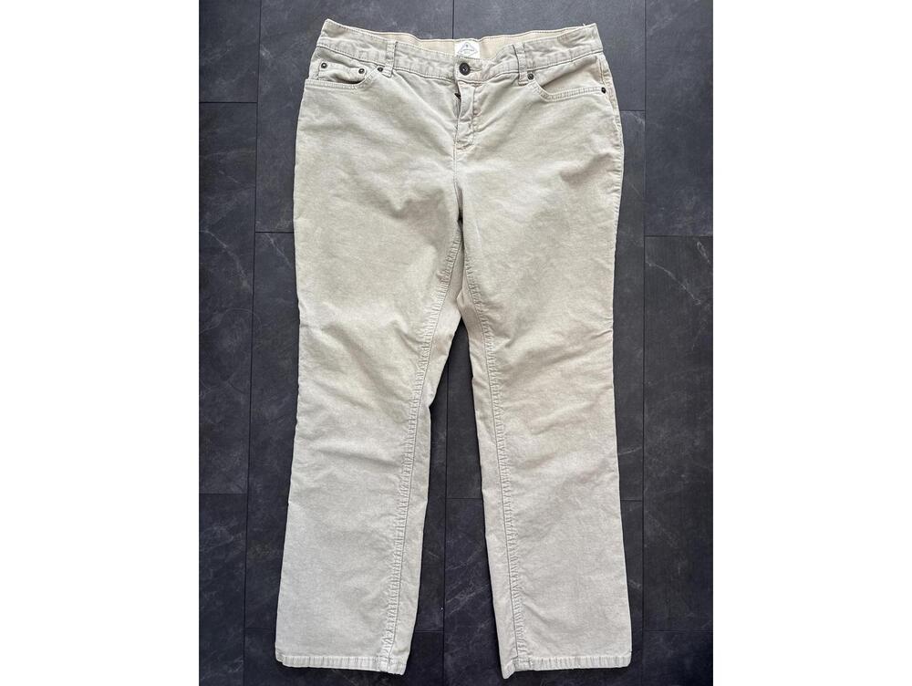 St. John's Bay Women’s Beige Corduroy Straight Leg Pants Size 14P